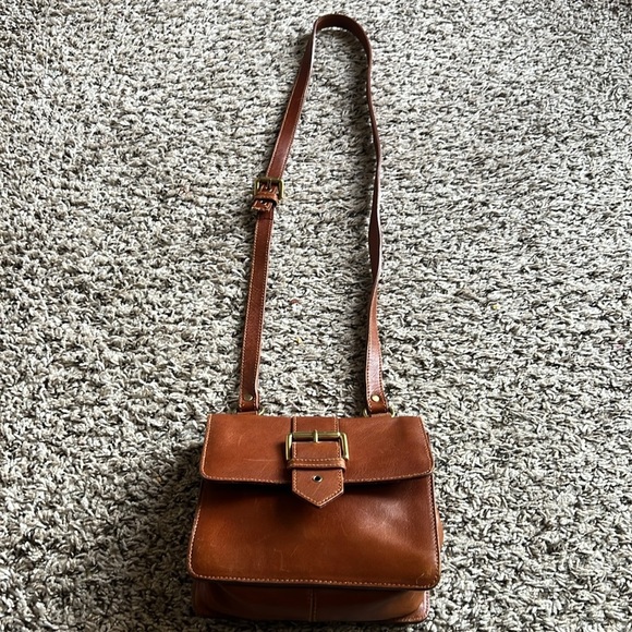 Franchi  Camel Leather Crosssbody Bag - Picture 4 of 13